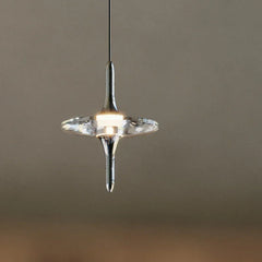 Modern crystal pendant light with sleek metallic finish from YH Lamps designer lighting collection