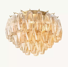 Murano Smoke Glass Flushmount