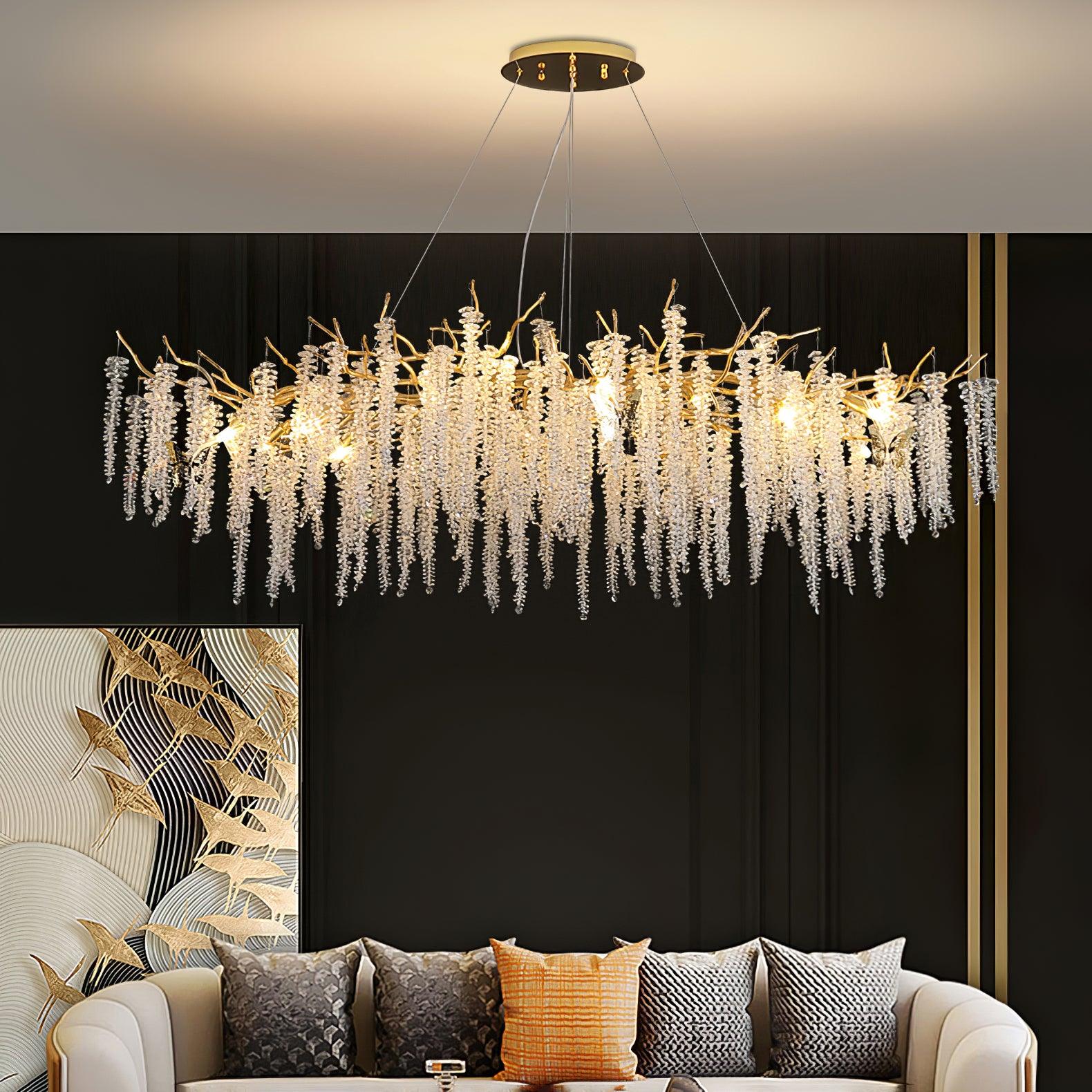 Wisteria Flower Crystal Chandelier - YhLamps