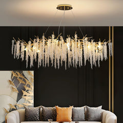 Wisteria Flower Crystal Chandelier - YhLamps