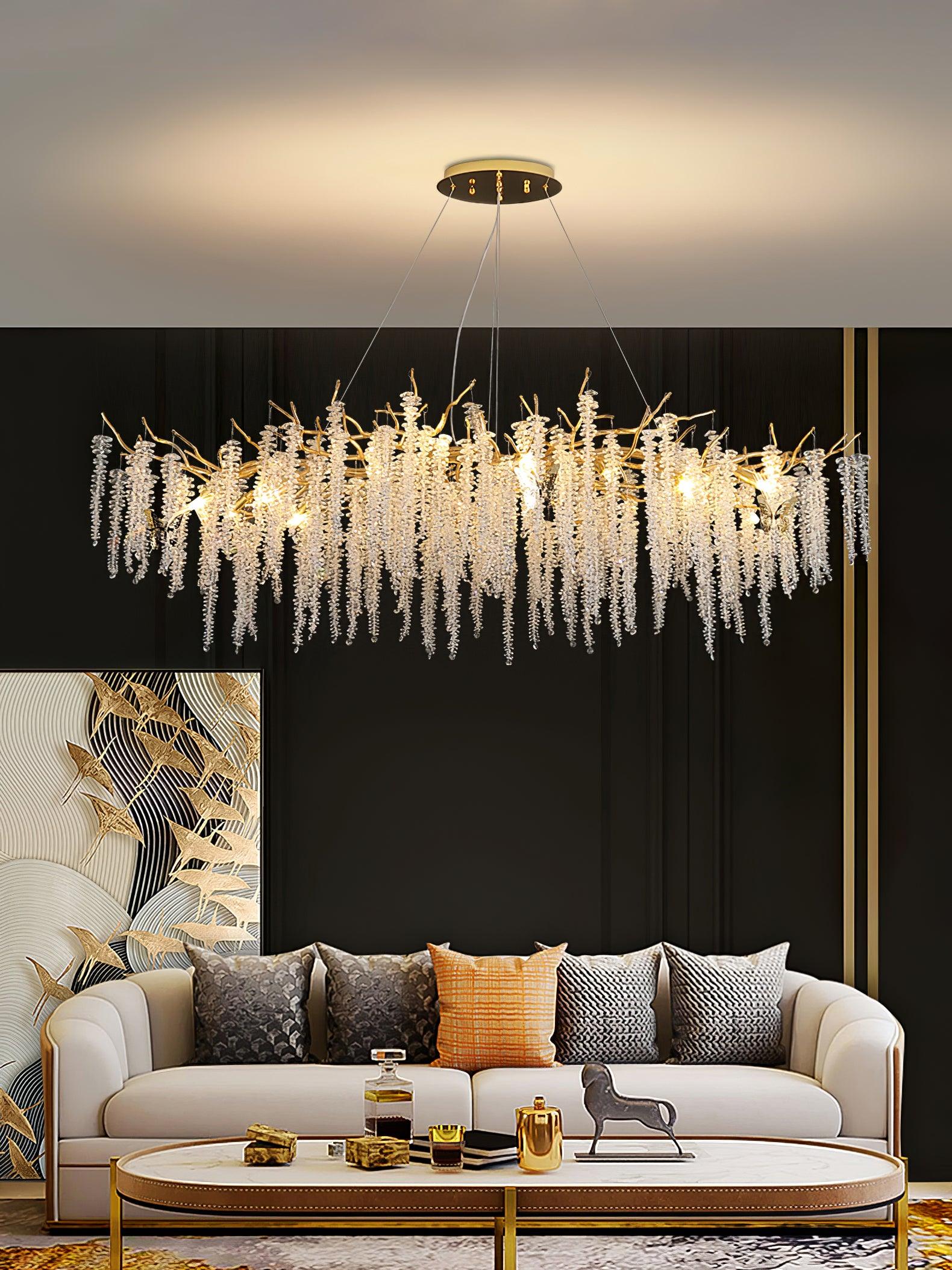 Wisteria Flower Crystal Chandelier - YhLamps
