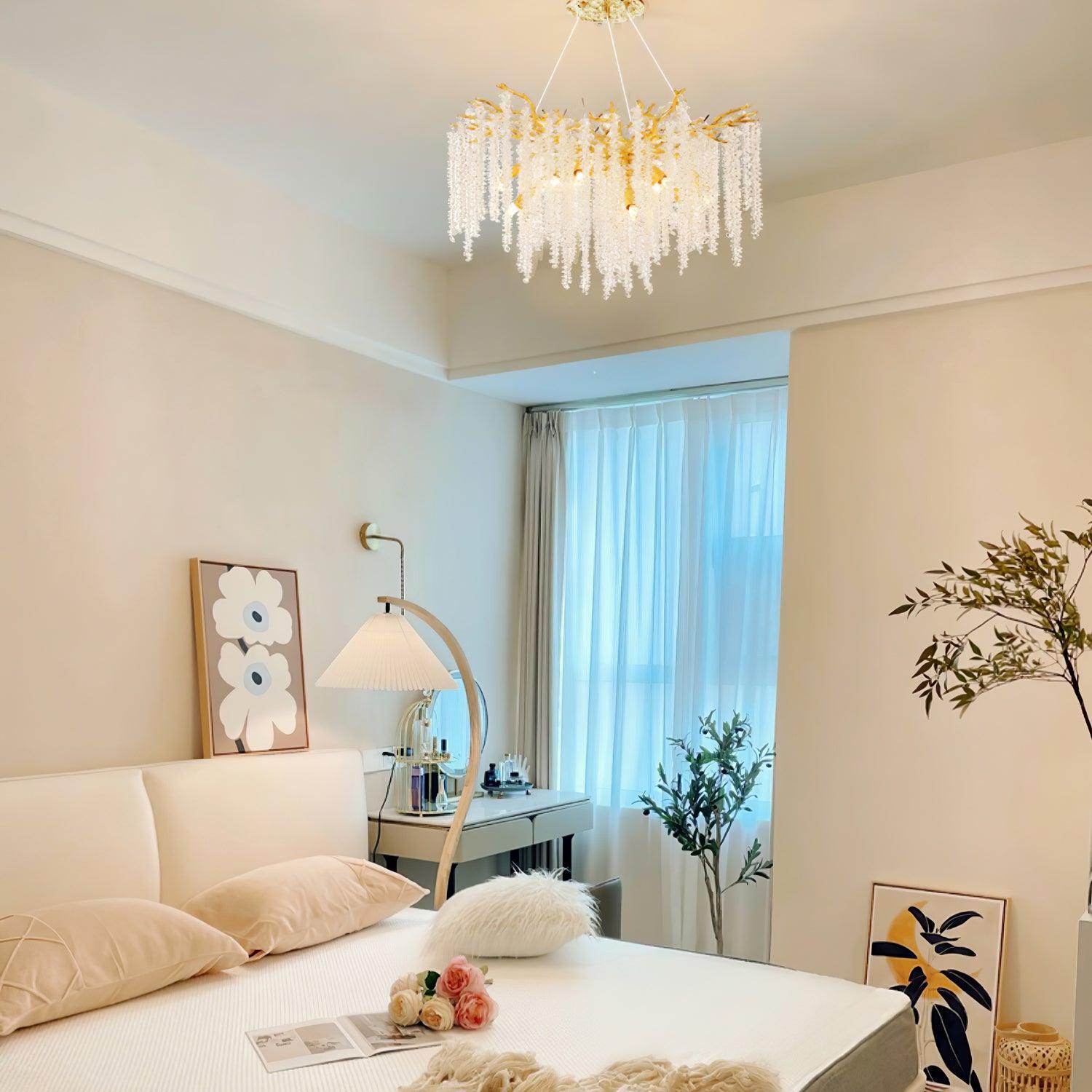 Wisteria Flower Crystal Chandelier - YhLamps