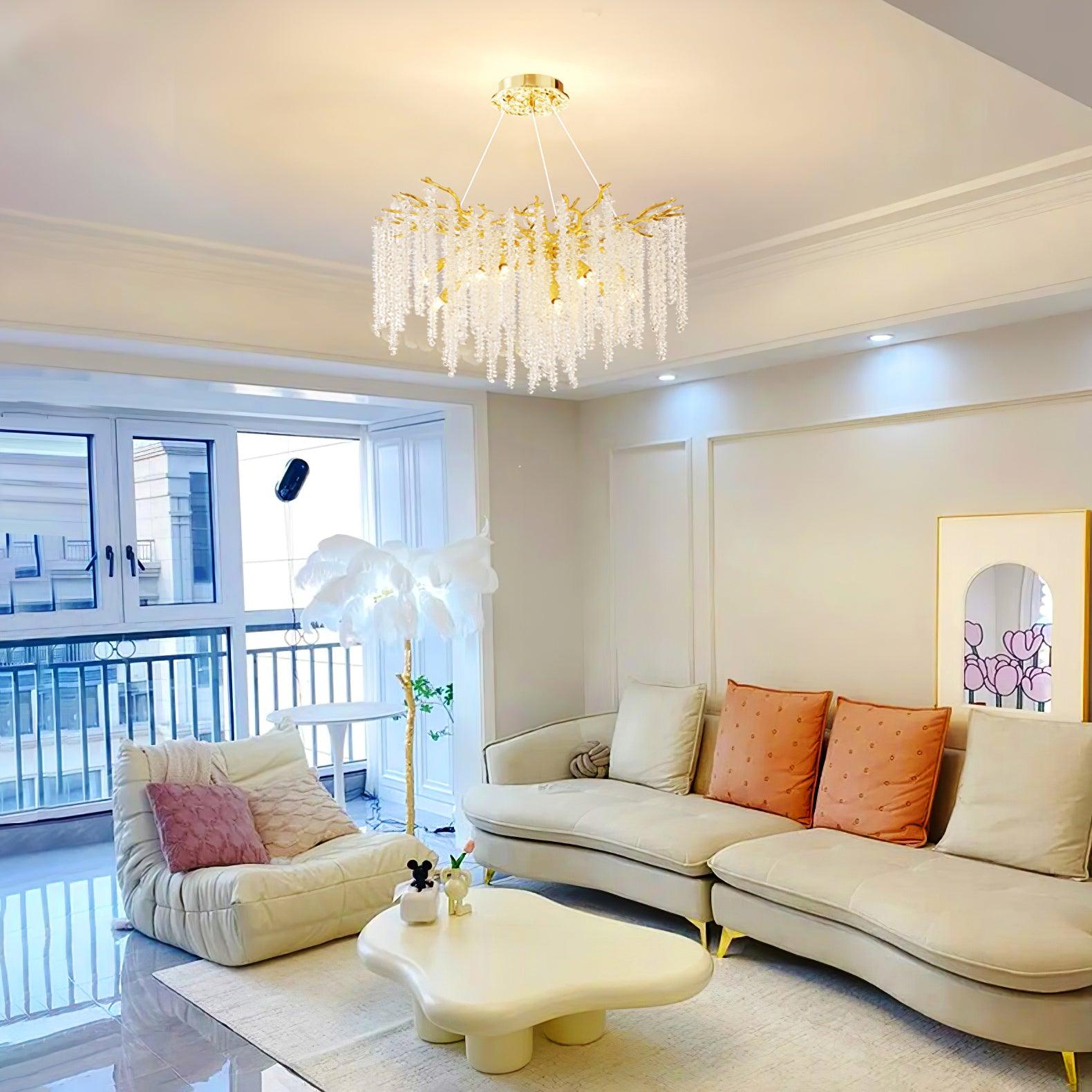 Wisteria Flower Crystal Chandelier - YhLamps