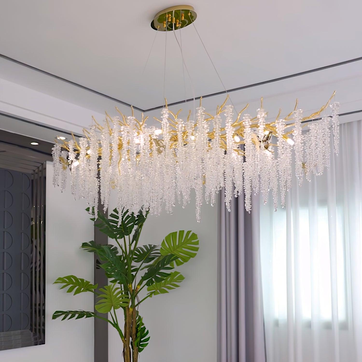 Wisteria Flower Crystal Chandelier - YhLamps