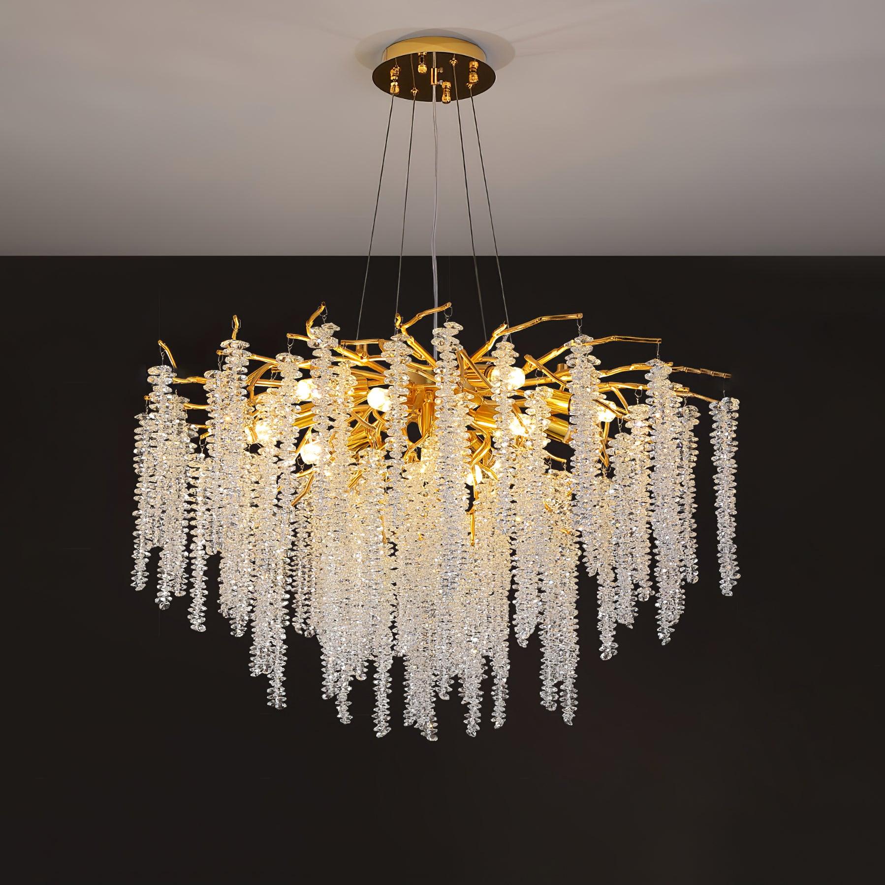 Wisteria Flower Crystal Chandelier - YhLamps
