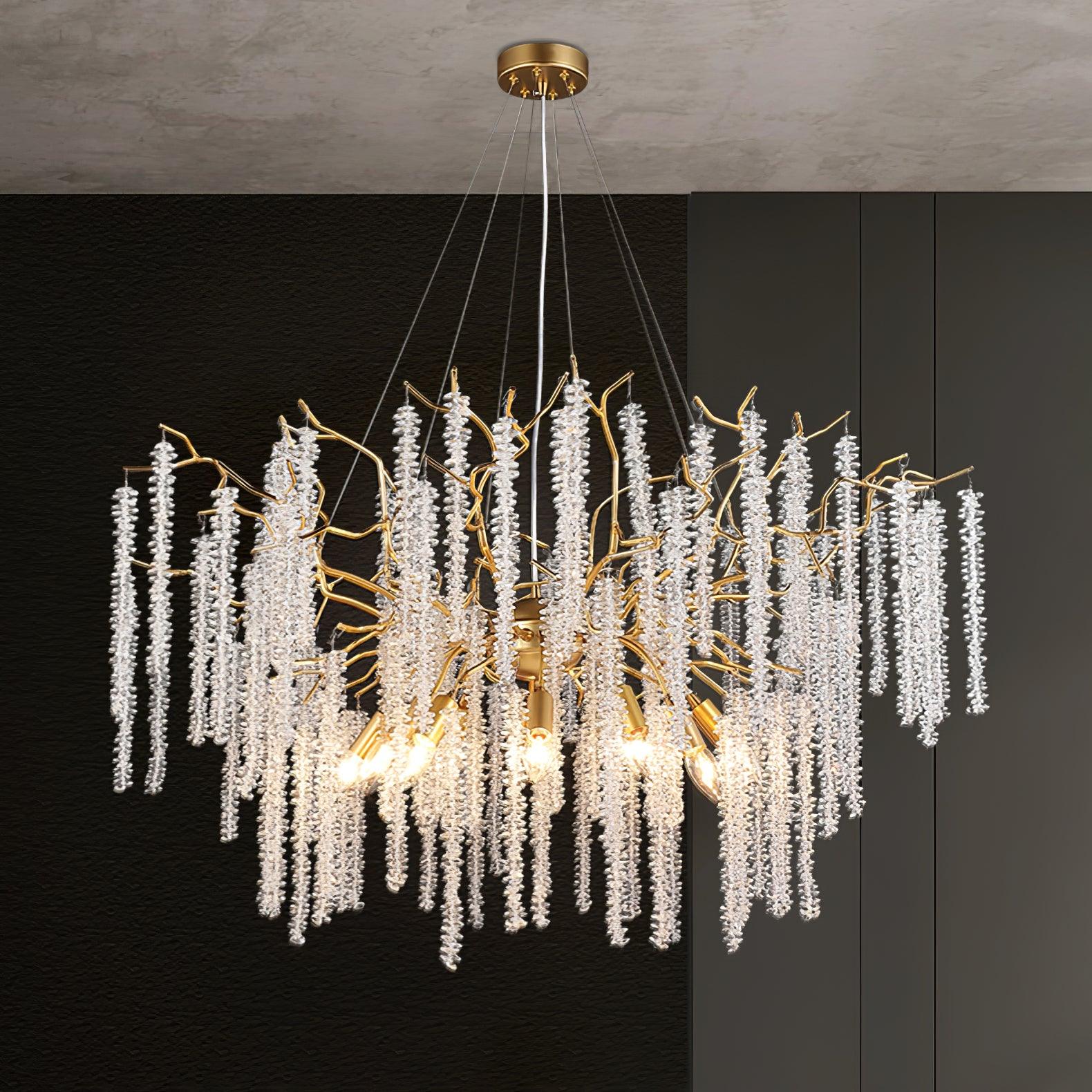 Wisteria Flower Crystal Chandelier - YhLamps