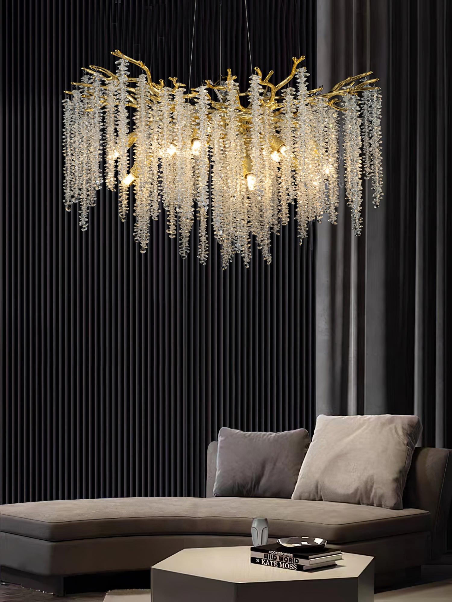 Wisteria Flower Crystal Chandelier - YhLamps
