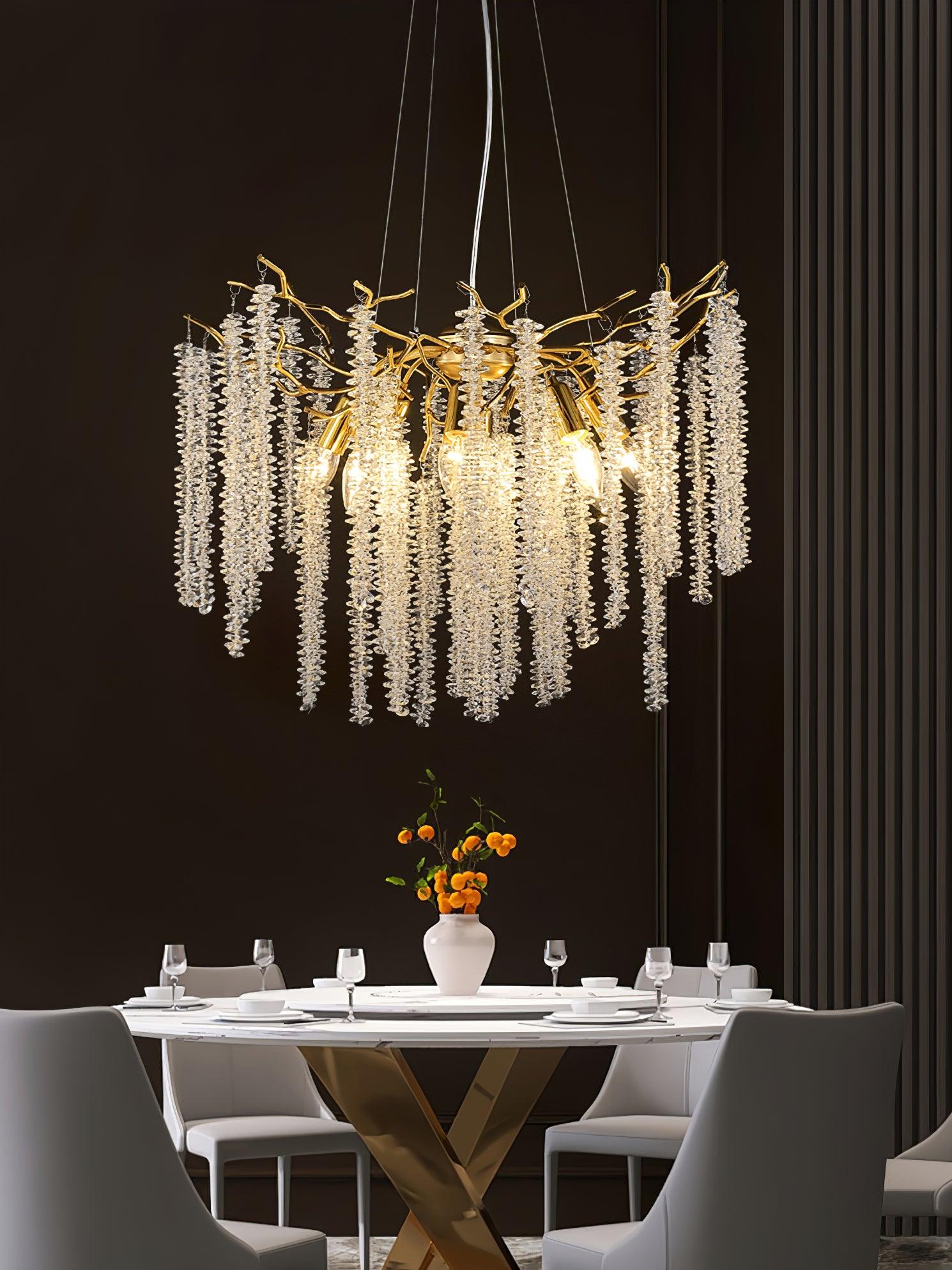 Wisteria Flower Crystal Chandelier - YhLamps