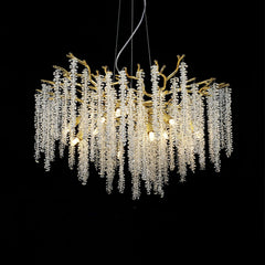 Wisteria Flower Crystal Chandelier - YhLamps