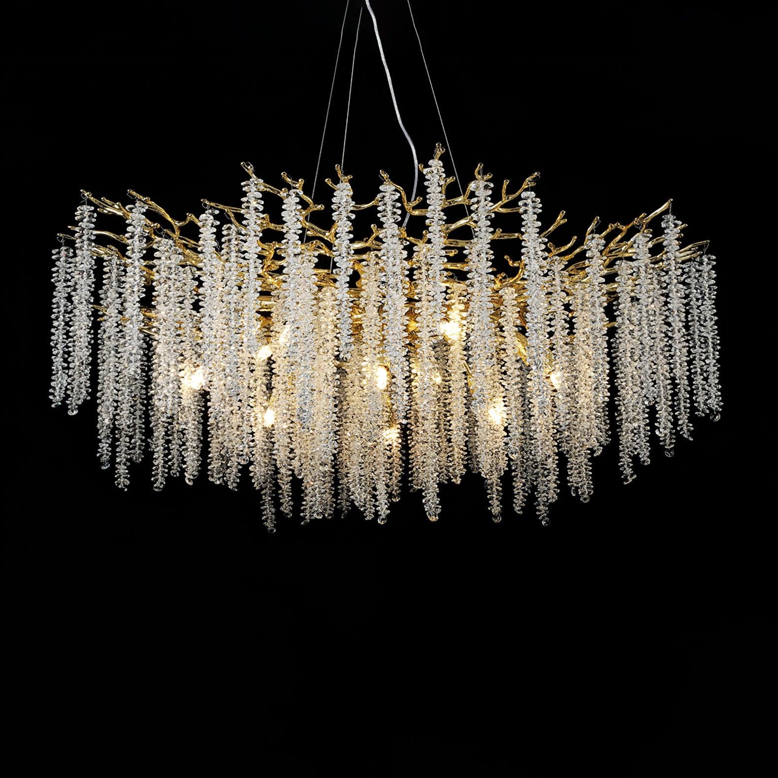 Wisteria Flower Crystal Chandelier - YhLamps