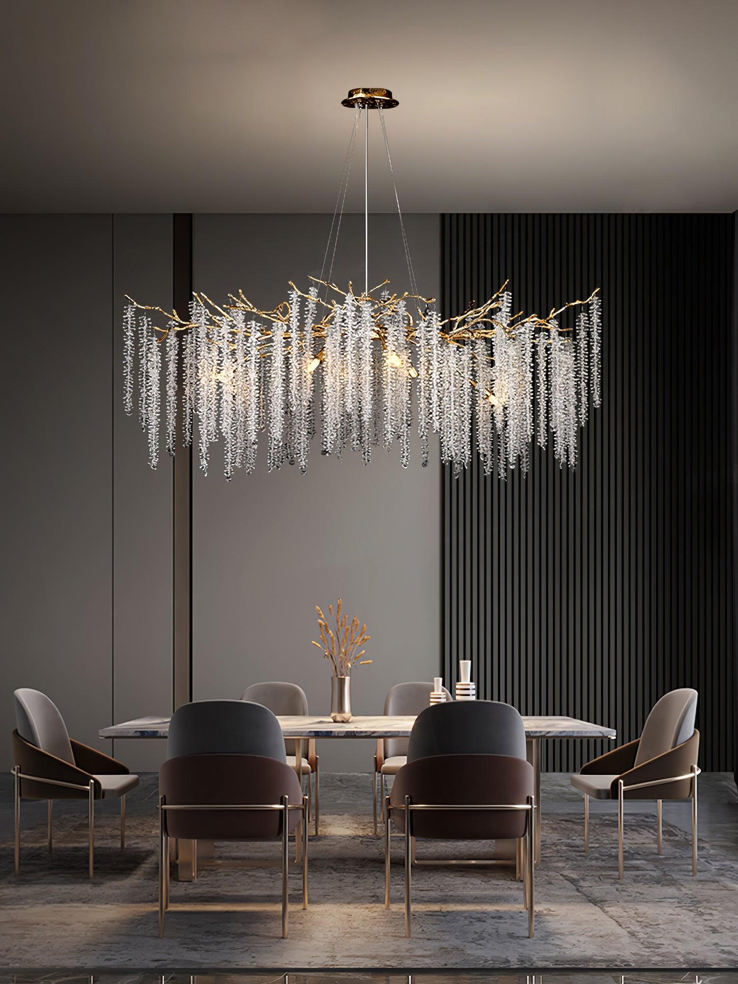 Wisteria Flower Crystal Chandelier - YhLamps
