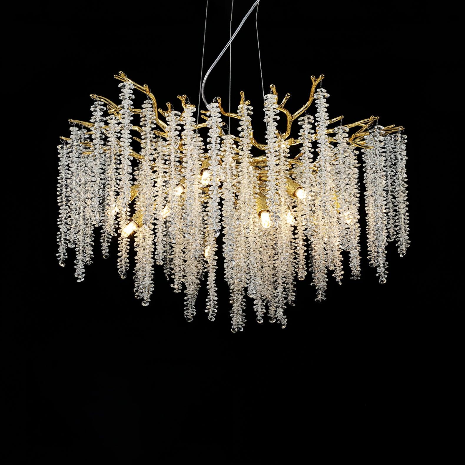 Wisteria Flower Crystal Chandelier - YhLamps