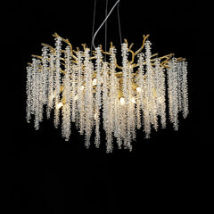 Wisteria Flower Crystal Chandelier - YhLamps
