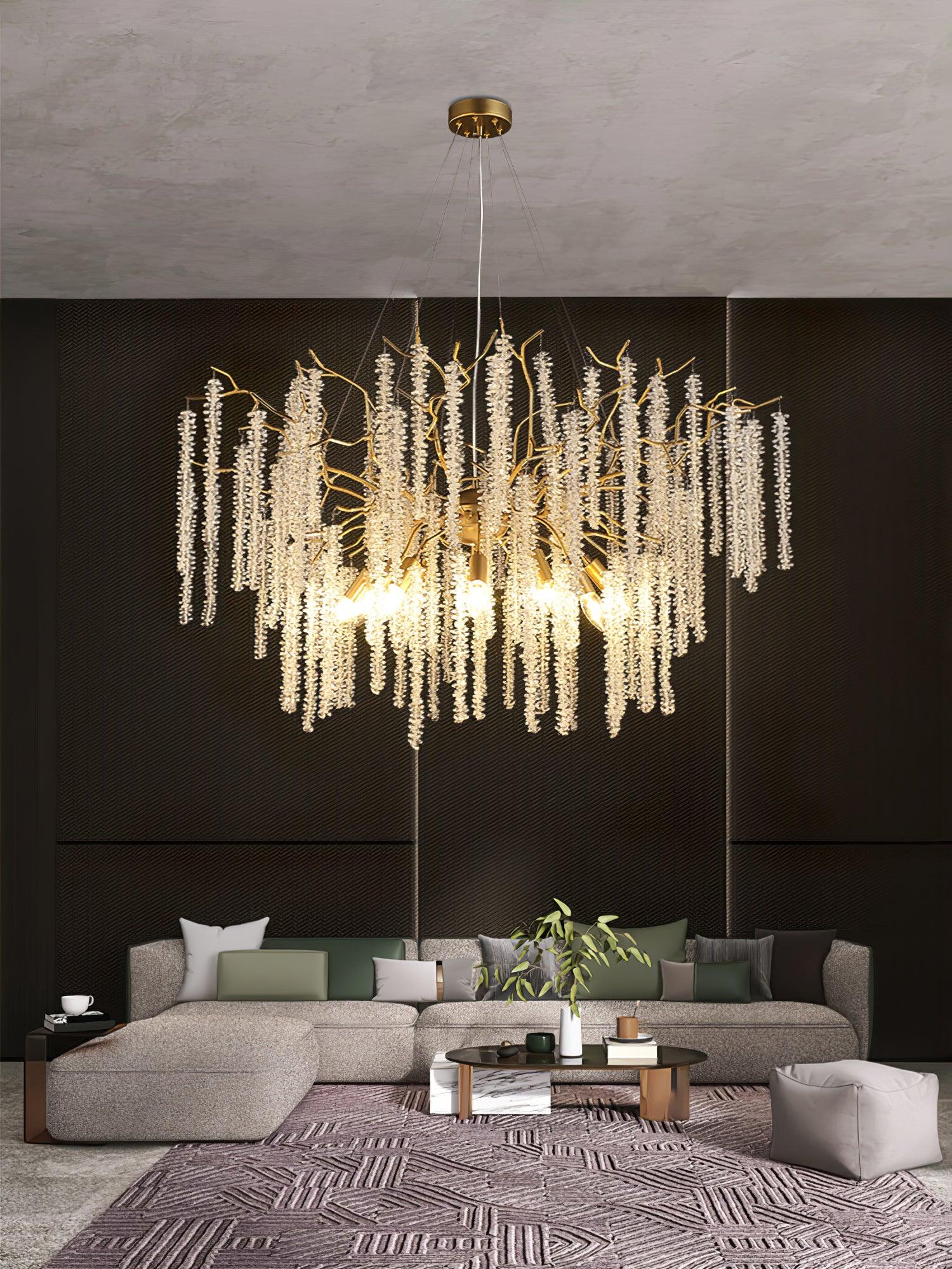 Wisteria Flower Crystal Chandelier - YhLamps