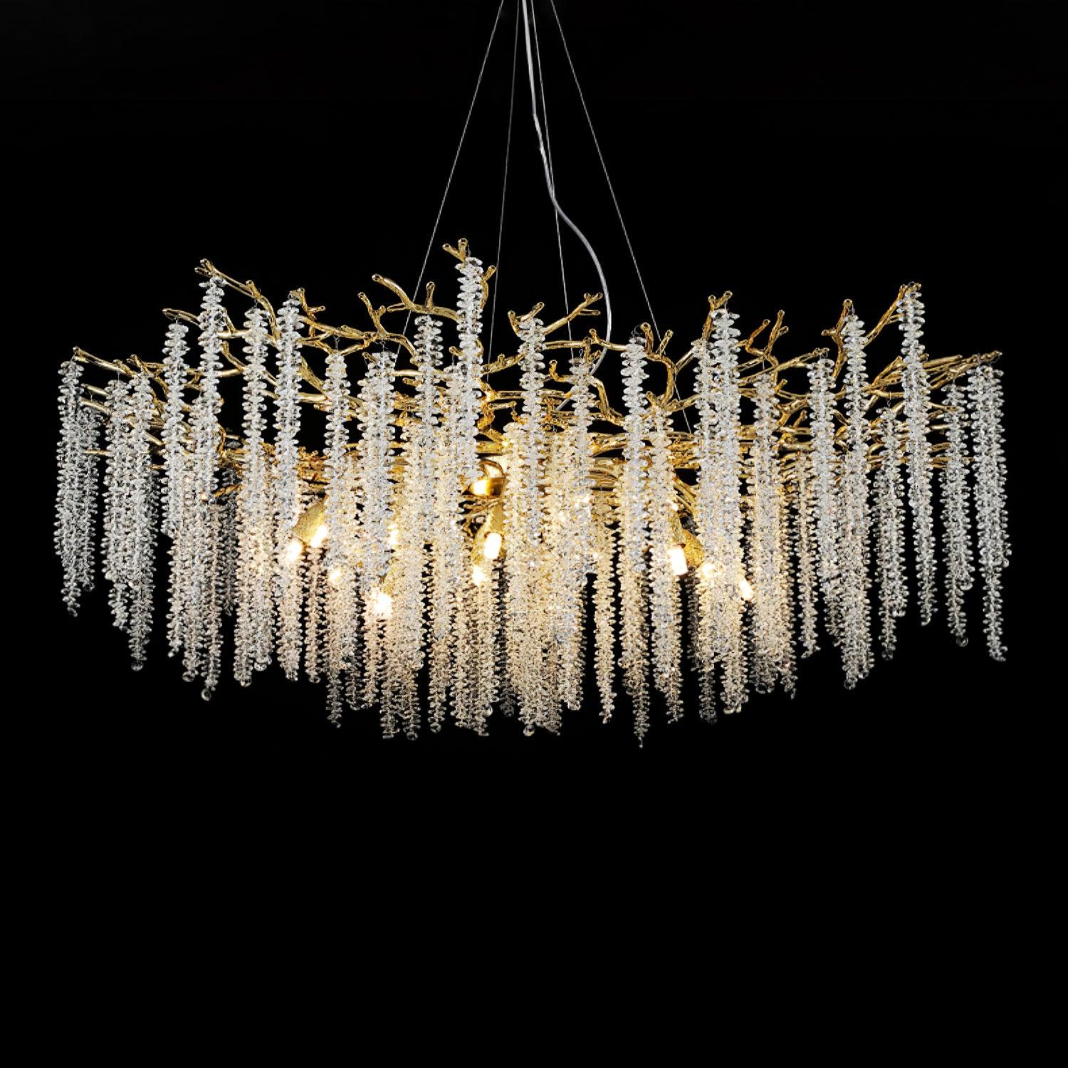 Wisteria Flower Crystal Chandelier - YhLamps