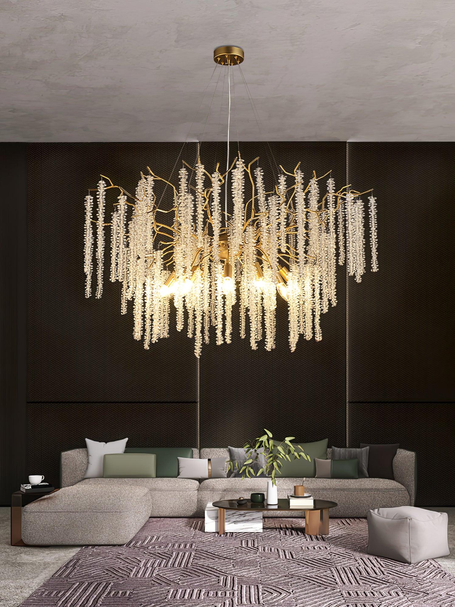 Wisteria Flower Crystal Chandelier - YhLamps