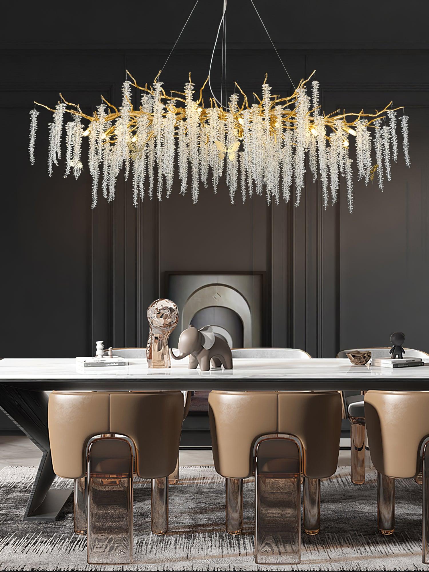 Wisteria Flower Crystal Chandelier - YhLamps