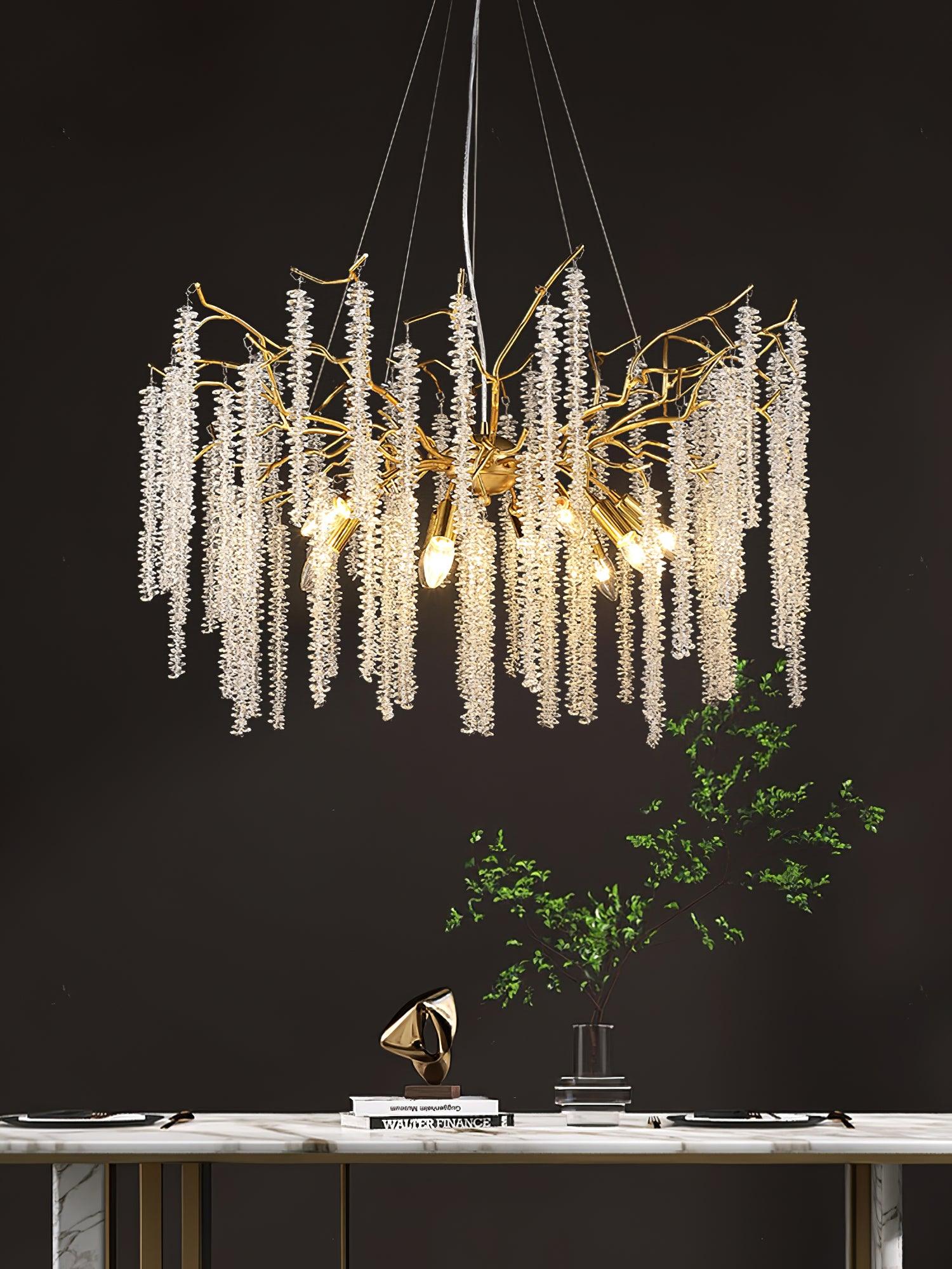 Wisteria Flower Crystal Chandelier - YhLamps