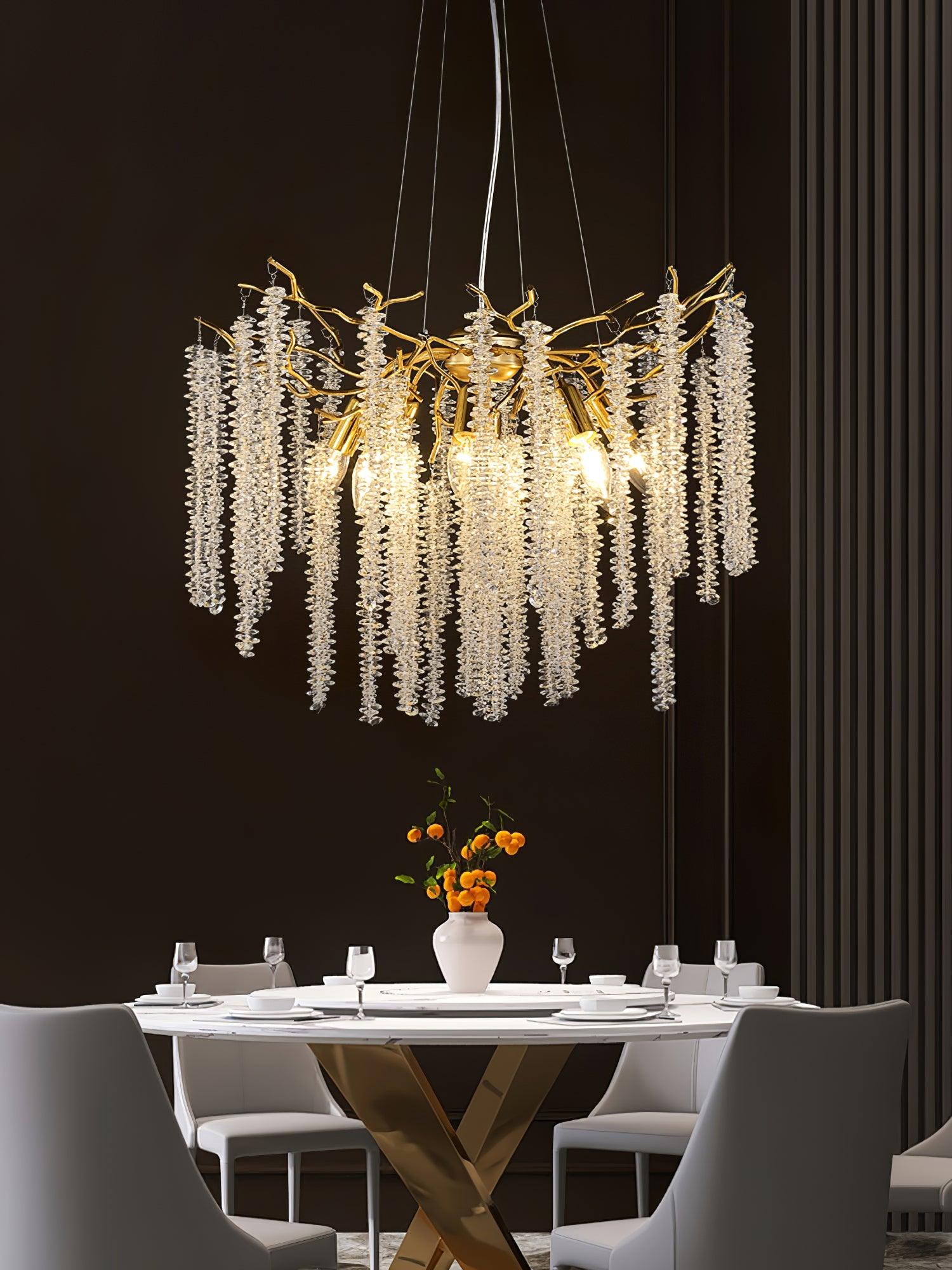 Wisteria Flower Crystal Chandelier - YhLamps
