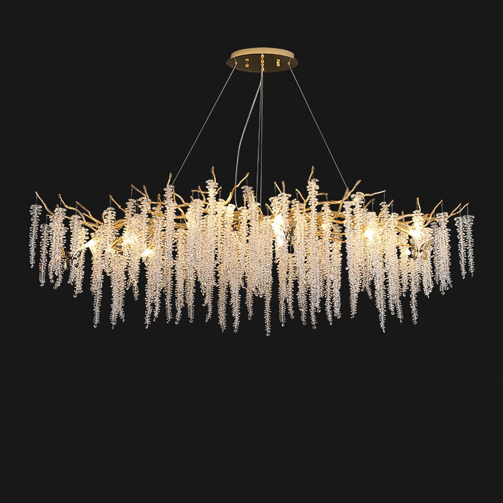 Wisteria Flower Crystal Chandelier - YhLamps
