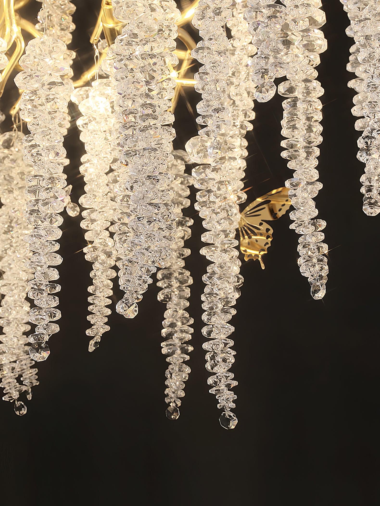Wisteria Flower Crystal Chandelier - YhLamps