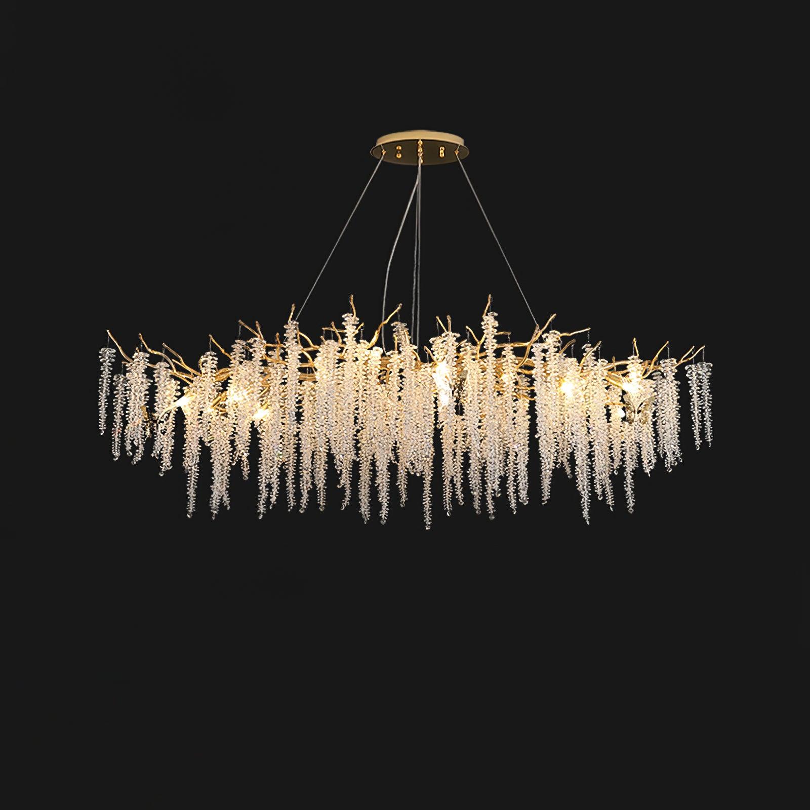 Wisteria Flower Crystal Chandelier - YhLamps