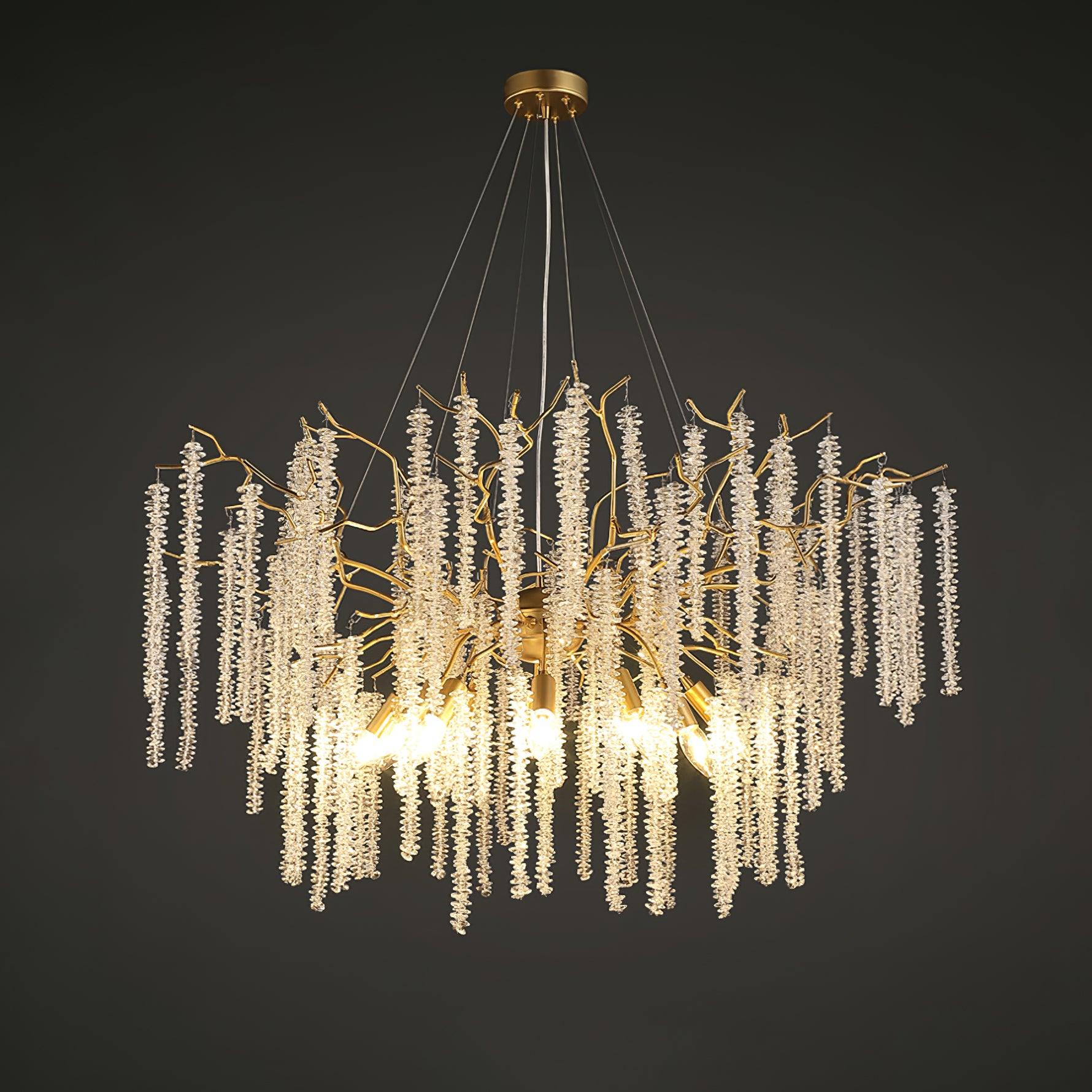 Wisteria Flower Crystal Chandelier - YhLamps