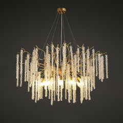 Wisteria Flower Crystal Chandelier - YhLamps