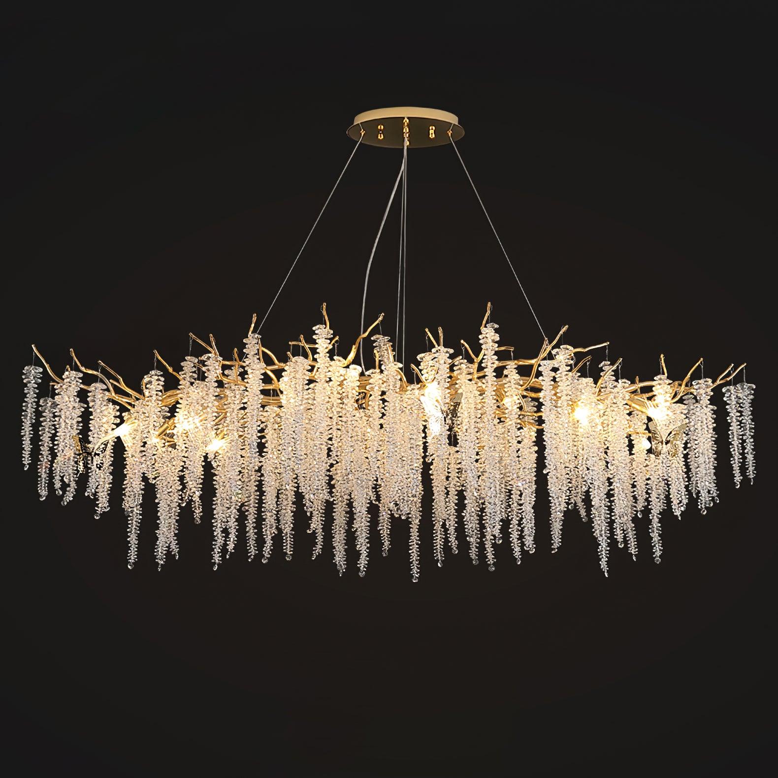 Wisteria Flower Crystal Chandelier - YhLamps
