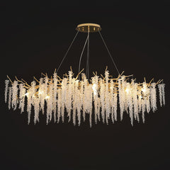 Wisteria Flower Crystal Chandelier - YhLamps