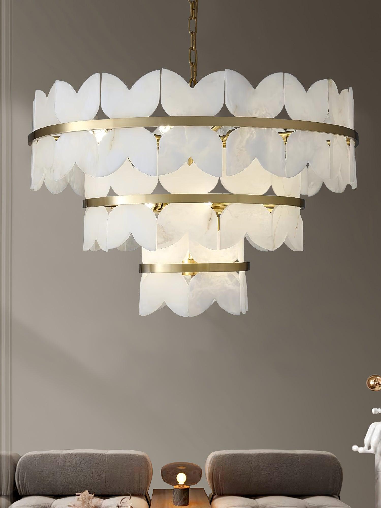 Alabaster Cloudscape Chandelier - YhLamps