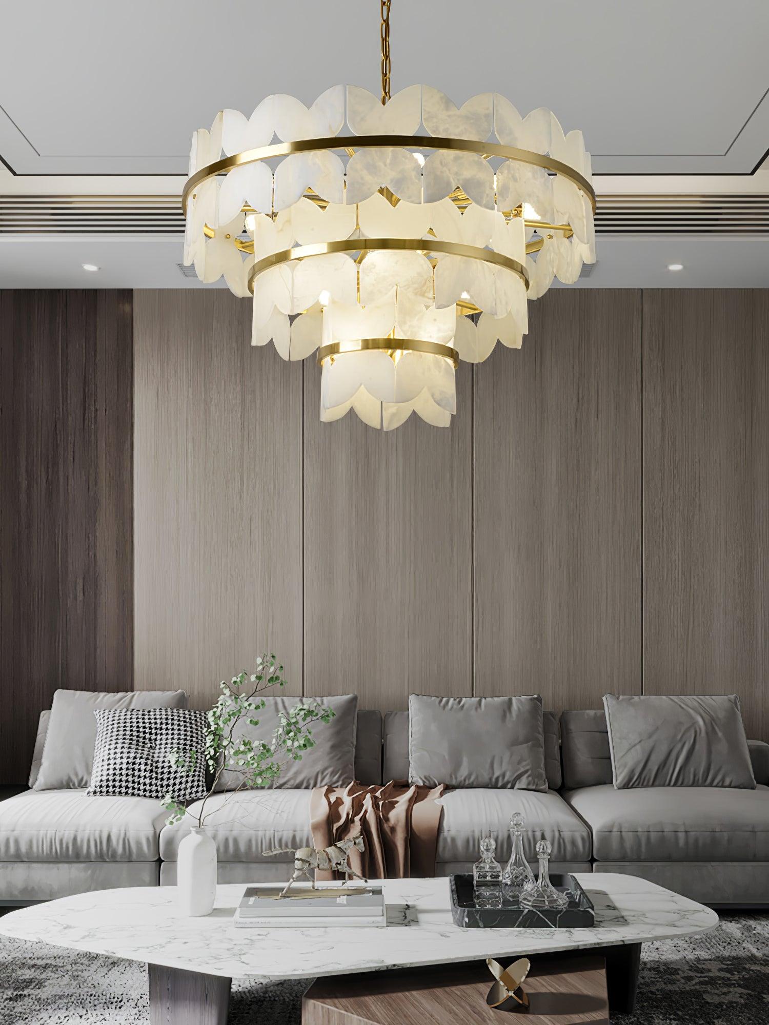 Alabaster Cloudscape Chandelier - YhLamps