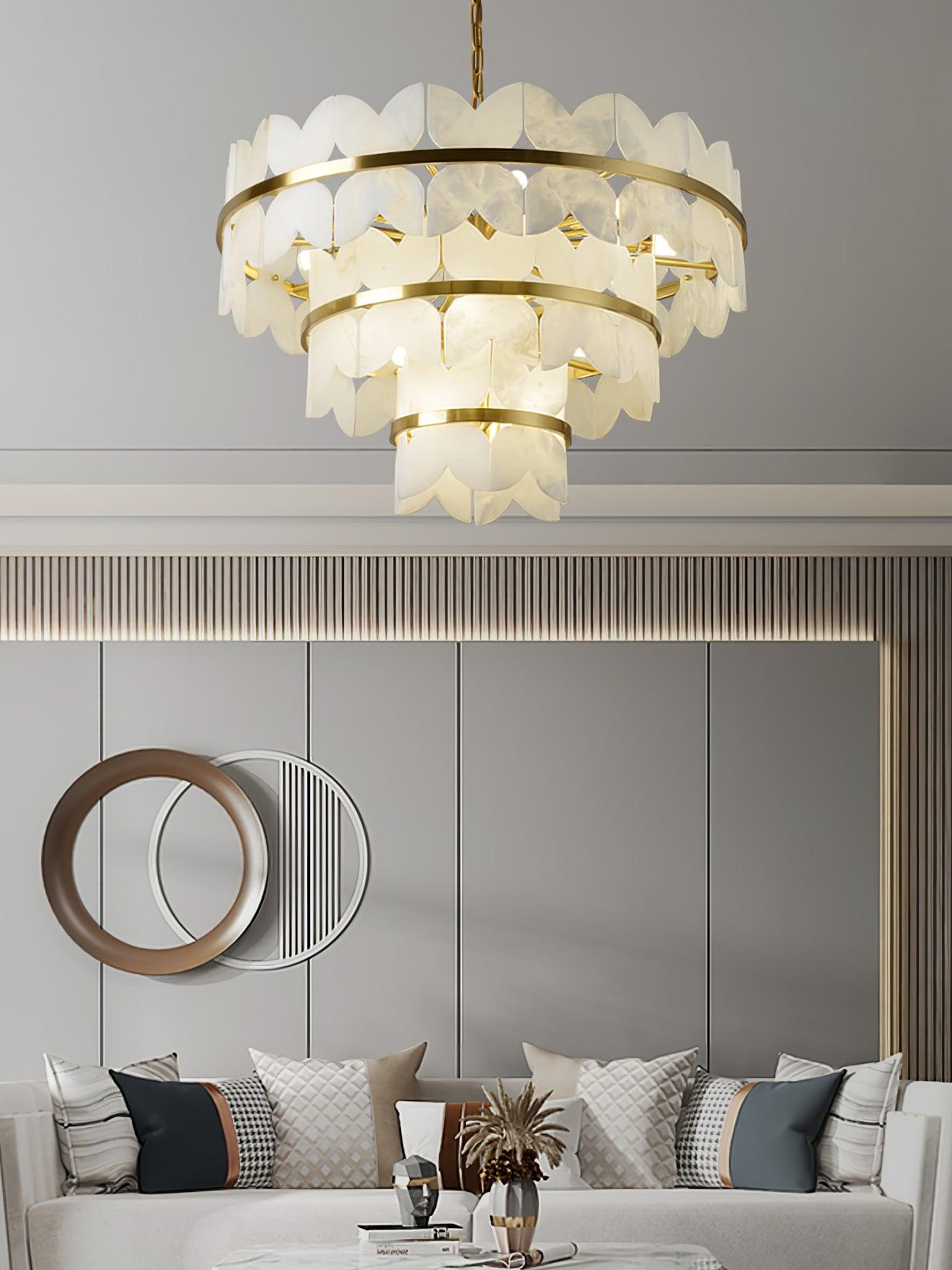 Alabaster Cloudscape Chandelier - YhLamps