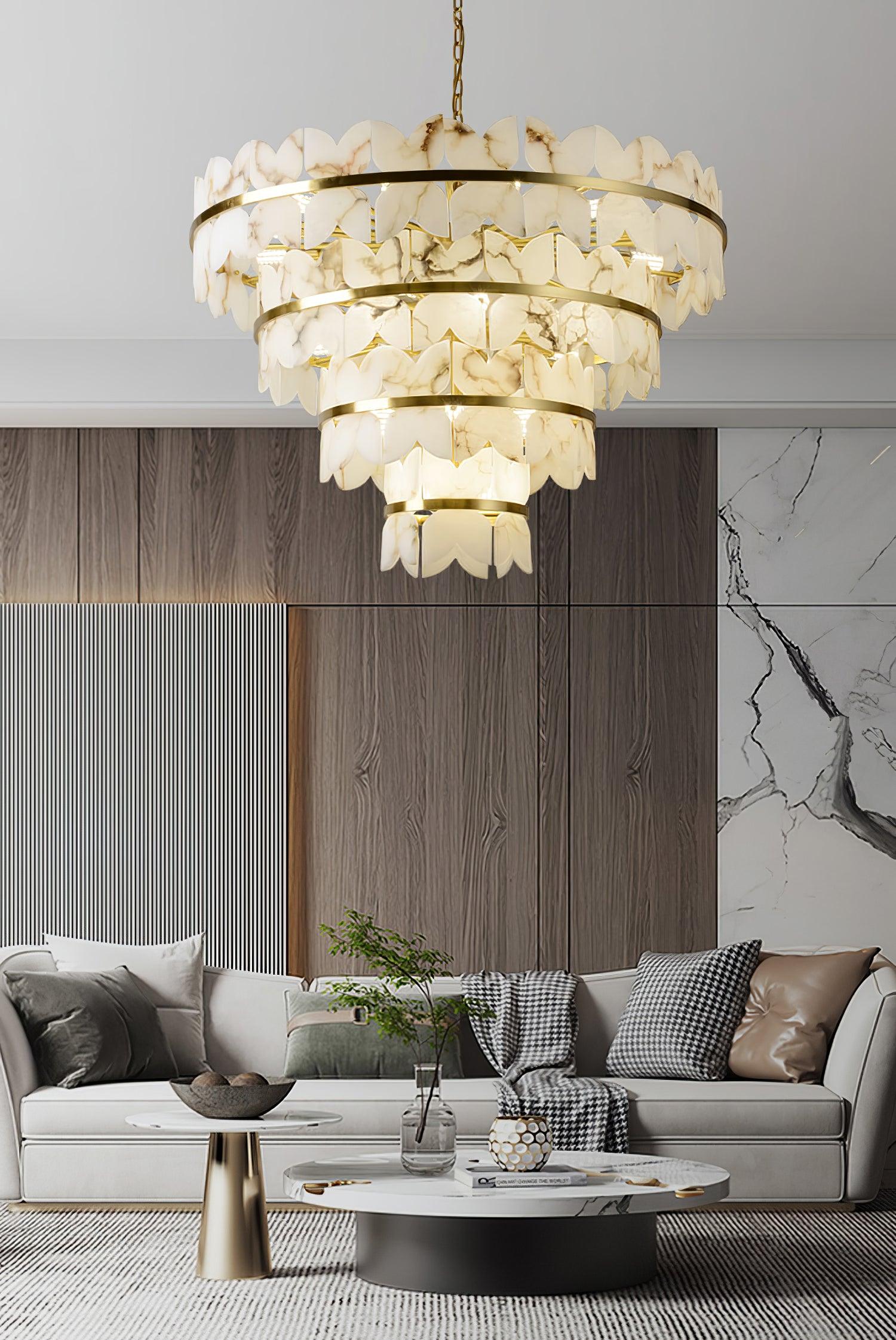 Alabaster Cloudscape Chandelier - YhLamps