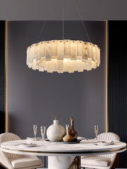 Celestial Alabaster Round Chandelier - YhLamps