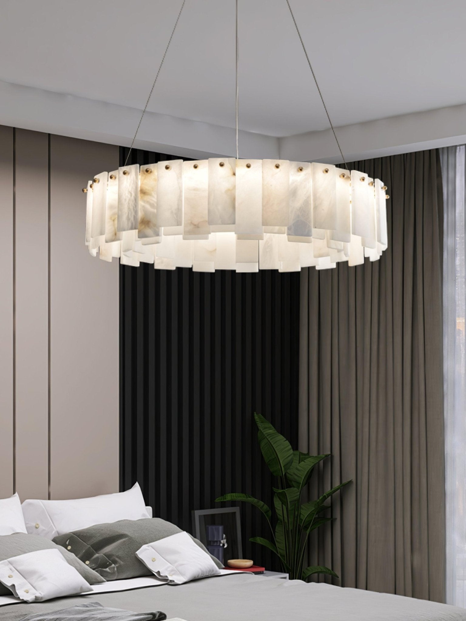 Celestial Alabaster Round Chandelier - YhLamps