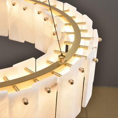 Celestial Alabaster Round Chandelier - YhLamps