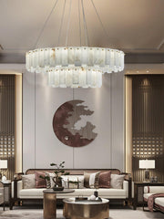 Celestial Alabaster Round Chandelier - YhLamps