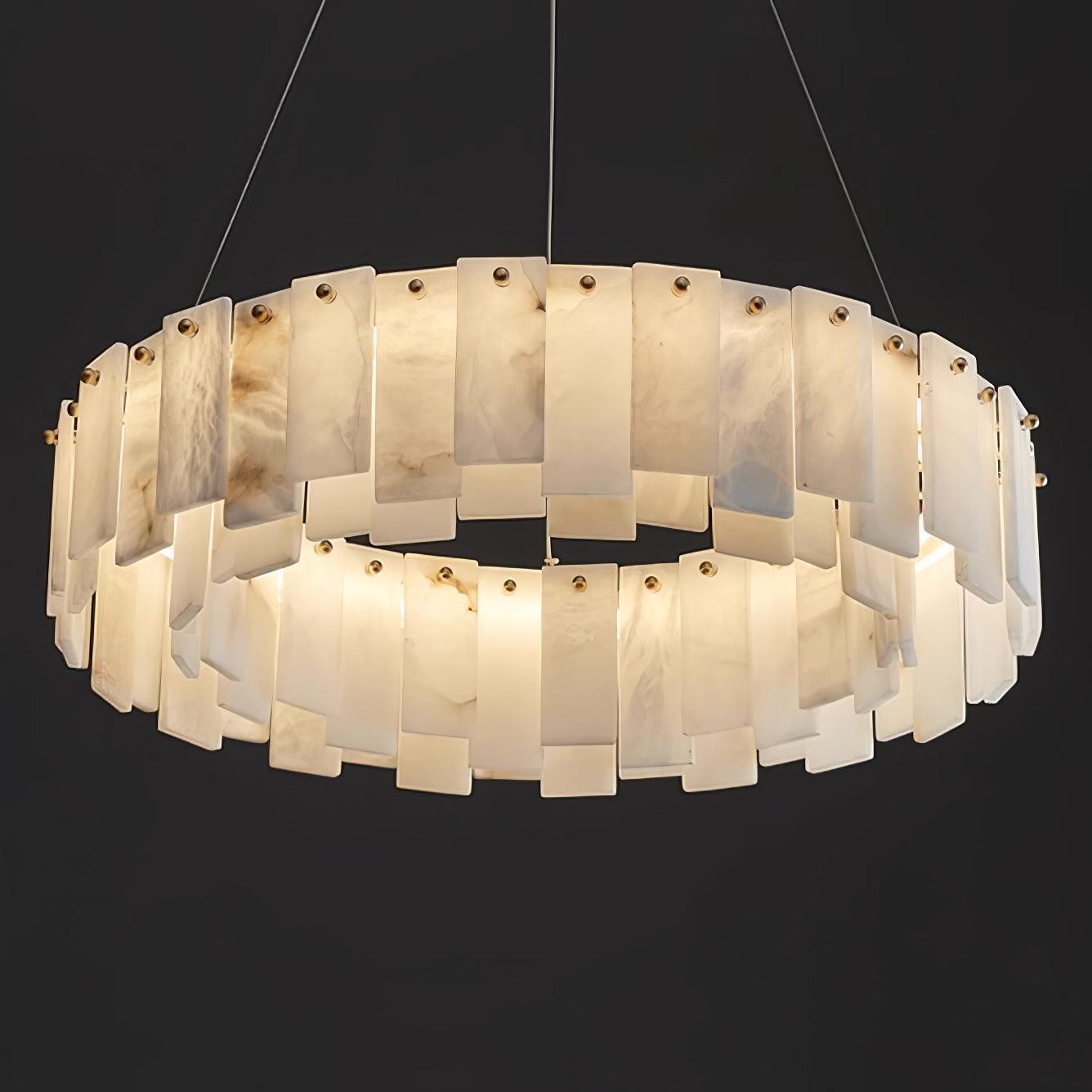 Celestial Alabaster Round Chandelier - YhLamps