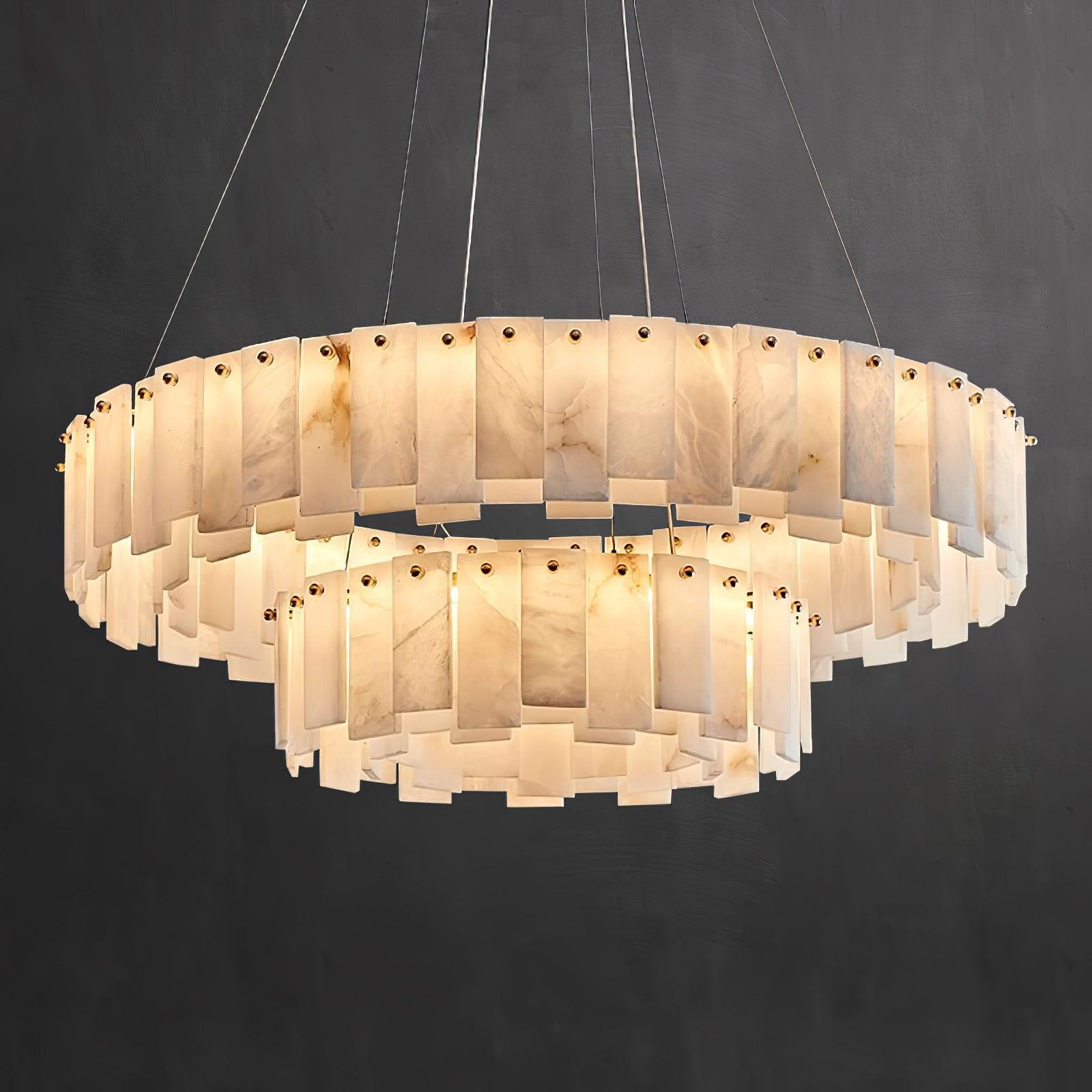 Celestial Alabaster Round Chandelier - YhLamps