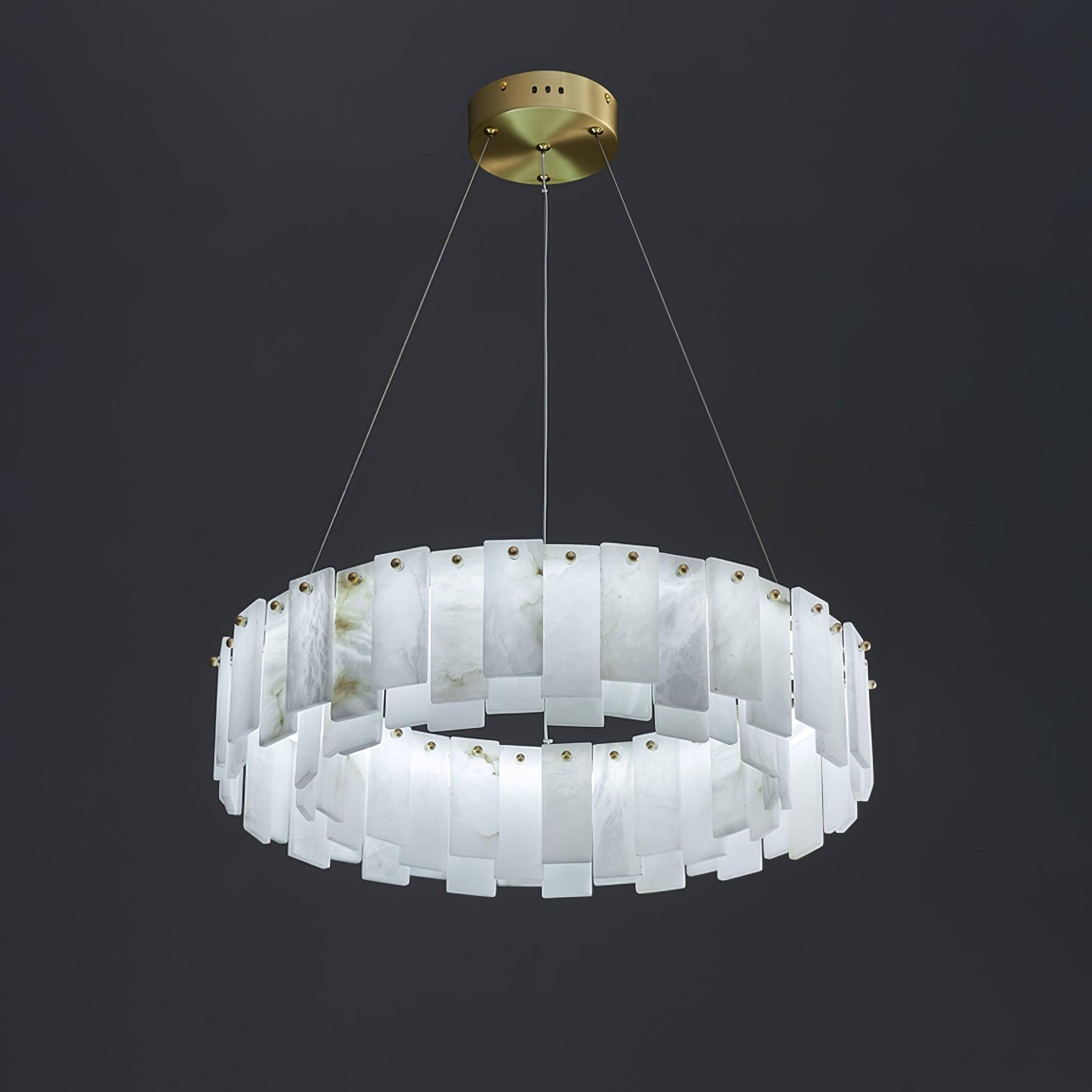 Celestial Alabaster Round Chandelier - YhLamps