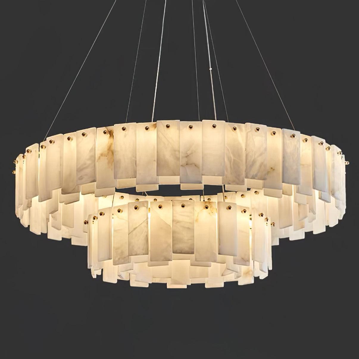 Celestial Alabaster Round Chandelier - YhLamps