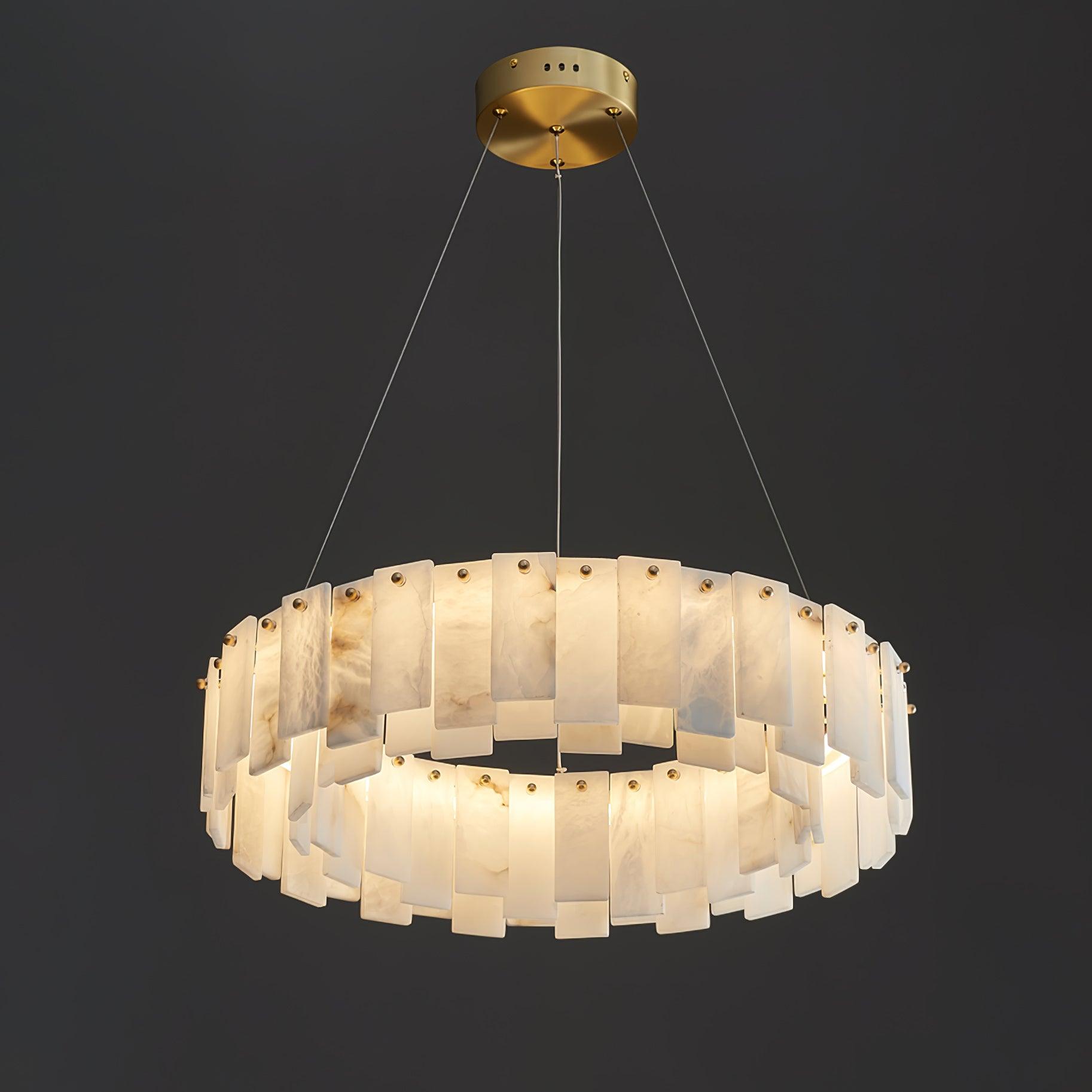 Celestial Alabaster Round Chandelier - YhLamps