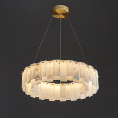 Celestial Alabaster Round Chandelier - YhLamps