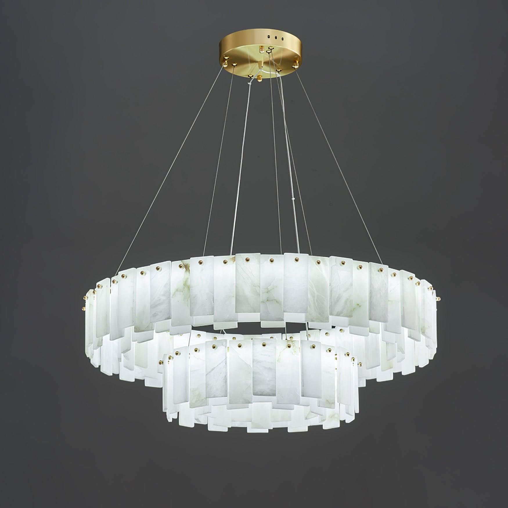 Celestial Alabaster Round Chandelier - YhLamps