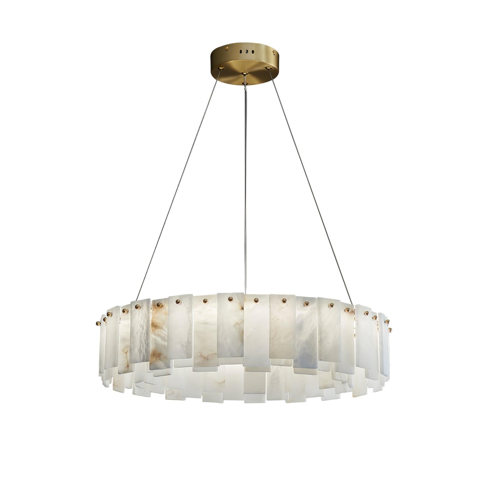 Celestial Alabaster Round Chandelier - YhLamps