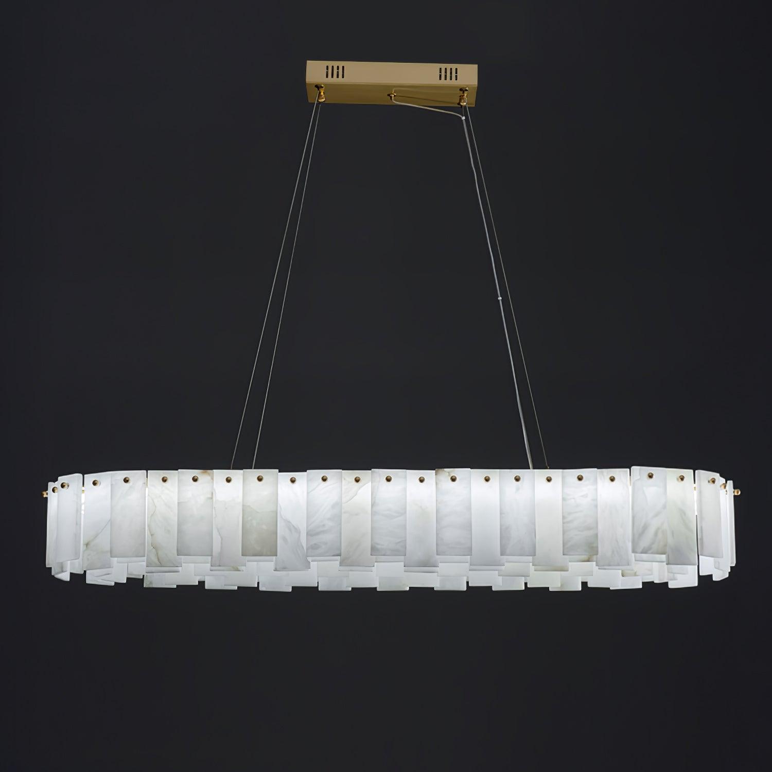 Celestial Alabaster Round Chandelier - YhLamps