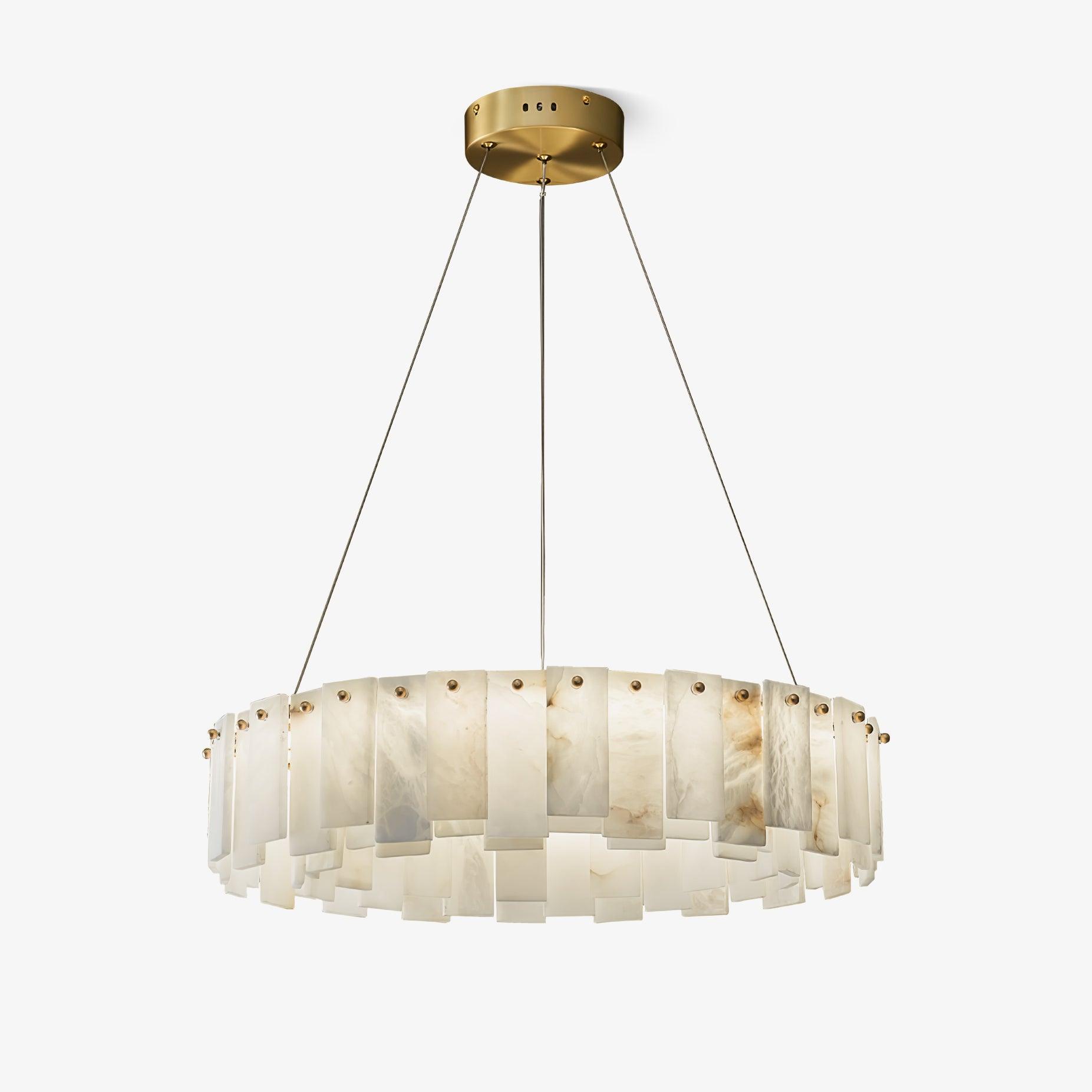 Celestial Alabaster Round Chandelier - YhLamps