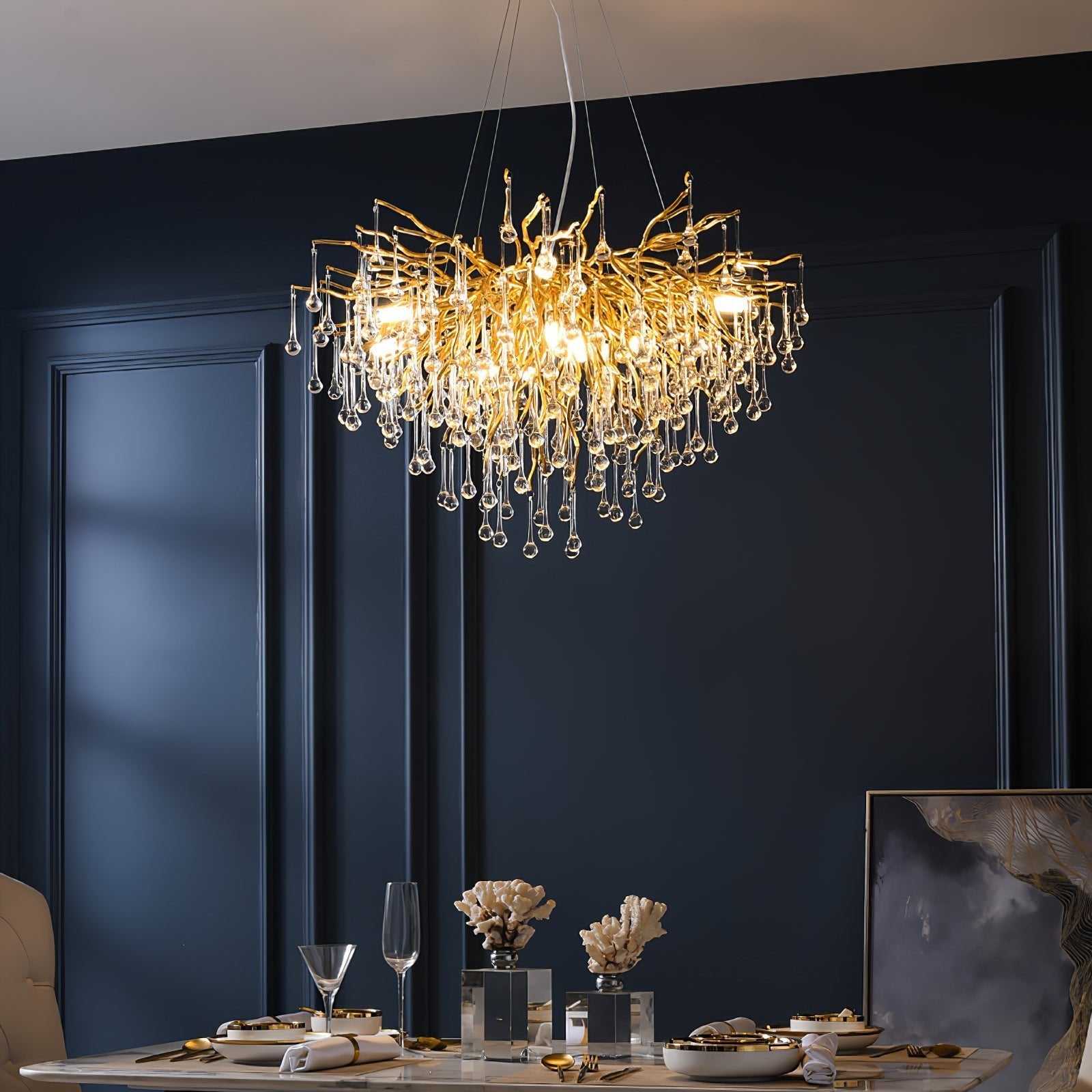 Teardrop Crystal Chandelier - YhLamps