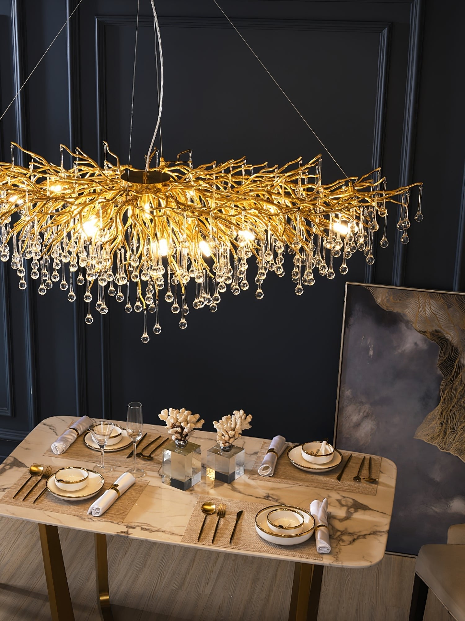 Teardrop Crystal Chandelier - YhLamps